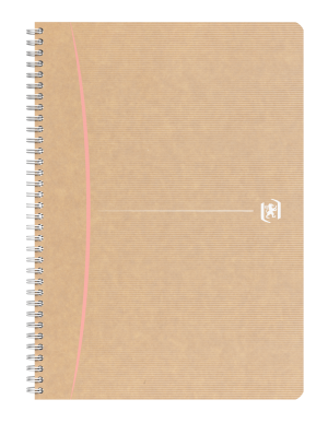 OXFORD Touareg-notesbog i A4 med dobbelt spiral og kartonomslag, kvadreret, 100 sider, assorterede farver, SCRIBZEE®-kompatibel