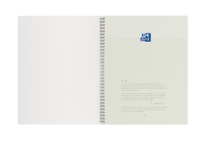 OXFORD Origins A4+ Card dobbelttråd notesbog 5x5, 140 sider, blå, SCRIBZEE-kompatibel