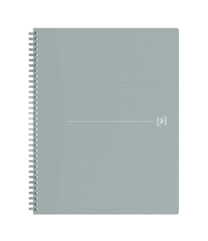 OXFORD Origins A4+ Card dobbelttråd notesbog 5x5, 140 sider, grå, SCRIBZEE-kompatibel