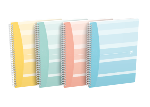 OXFORD Iconic B5-notesbog med blødt omslag og dobbelttråd, 5 mm kvadreret, 120 sider, assorterede design, Scribzee-aktiveret