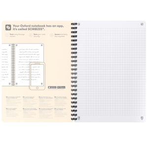 OXFORD Signature A5 Notesbog Fleksibelt omslag Dobbeltspiral 5 mm kvadreret 160 sider Sort SCRIBZEE-kompatibel