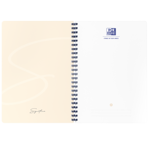 OXFORD Signature A5 Fleksibelt omslag Dobbeltspiral Notesbog 5 mm kvadreret 160 sider Blå SCRIBZEE-kompatibel