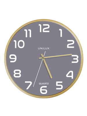 Unilux Baltic Clock Grey/Wood