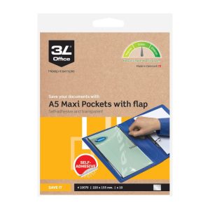 MAXI POCKETS A5 M/KLAP 10 STK EXPANDERLOMME MED KLÆB MAXI POCKETS A5 M/KLAP 10 STK EXPANDERLOMME MED KLÆB