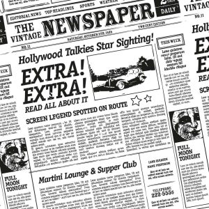 BURGERPAPIR 300X300MM OLD NEWS 1000 STK