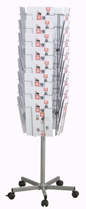 BROCHURESTATIV  A4 32 FAG SØLV PÅ HJUL