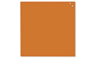 45 x 45 cm. Orange Magnetic Glass board