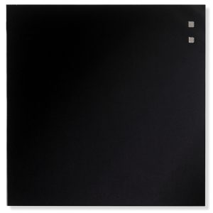 35 x 35 cm. Black Magnetic Glass board