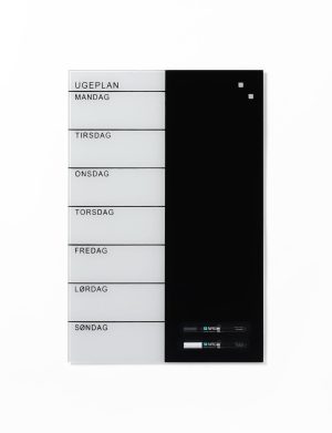 40 x 60 cm. Glass week planner Danish