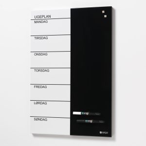 Magnetic Steel week planner 60 x 40 cm. Danish