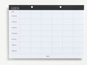 A4 Planning pad, Weekly planner, Danish