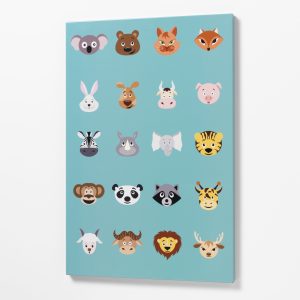 Steel board 40 x 60 cm. Animals