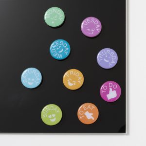 Round, weekdays magnets, Strong