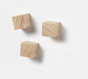 Whiteboard Magnet, Cube Wood, 15x15x15 mm. 3 pcs.
