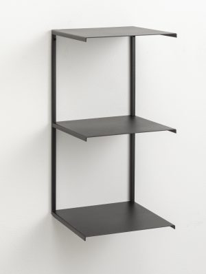Trippel shelf, Black metal
