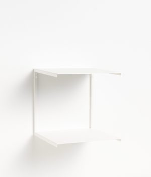 Double shelf, White metal