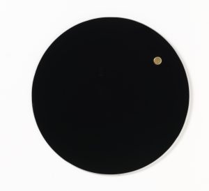 Circle 25 cm. Black Magnetic Glass board