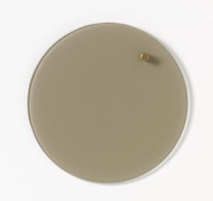 Circle 25 cm. Beige Magnetic Glass board