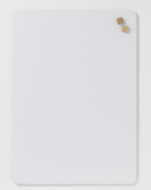 50 x 70 cm. PURE White Magnetic Glass board