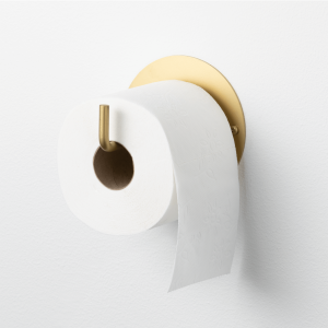 Toilet paper holder, brass look