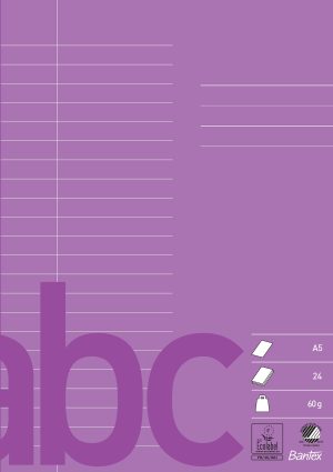 SKOLEHÆFTE A5 22 LIN. LILLA 24 BLADE