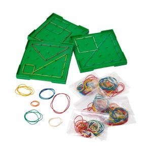 Linex Sæt Af 6 Geometriske Plader, Gummibånd, 15X15Cm