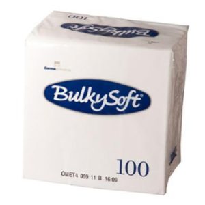 SERVIET BULKYSOFT 24X24 CM 2-LAGS HVID -20PK Á 100 STK KS SERVIET BULKYSOFT 24X24 CM 2-LAGS HVID -20PK Á 100 STK KS