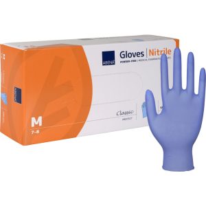 NITRIL HANDSKER U/PUDDER BLÅ MEDIUM - ABENA CLASSIC 150 STK