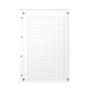 NotePad Oxford International Notesblok, A4+, hæftet, linjeret, 160 sider, Orange SCRIBZEE® kompatibel