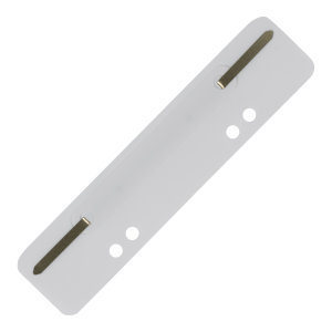 ELBA hængemappebeslag og indbindingsmekanisme lavet af polypropylen, 6 og 8 cm udstansning, til format A5 og A4, pakke med 100 stk., hvid