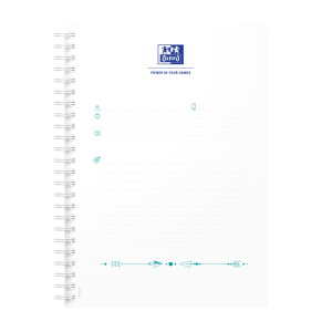 Oxford Floral Notesbog med hårdt omslag og dobbeltspiral, A5, kvadreret, 120 sider, assorterede designs, SCRIBZEE® kompatibel