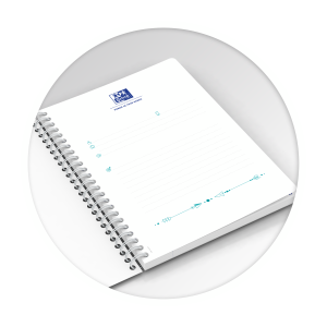 Oxford Floral Notesbog med hårdt omslag og dobbeltspiral, A5, linjeret, 120 sider, assoreret designs, SCRIBZEE® kompatibel