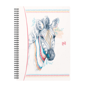 Oxford Boho Chic B5, Notesbog med hårdt omslag og dobbeltspiral, 120 sider, assorterede farver, SCRIBZEE® kompatibel, linjeret