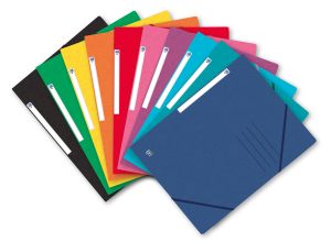 OXFORD ELASTIKMAPPE KARTON ASS. FARVER 5 STK/PK