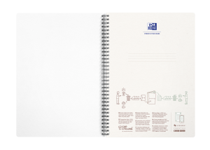 OXFORD My Rec'Up A4 Card Twin-wire Notebook Ruled 180 sider Lys Pink SCRIBZEE Kompatibel Genbrug