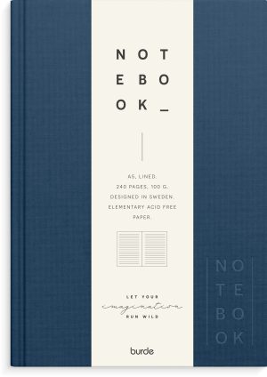 Notebook Textile dark blue lined A5