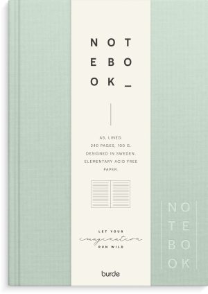 Notebook Textile green lined A5