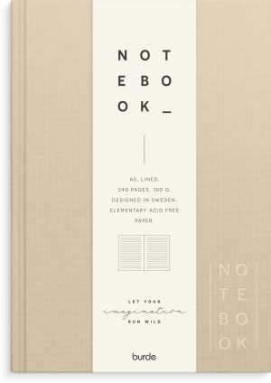 Notebook Textile beige lined A5