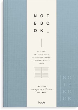 Notebook Textile light blue lined A5