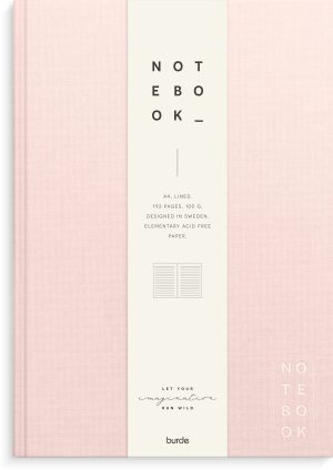 Notebook Textile pink lined A4