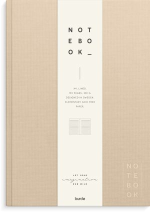 Notebook Textile beige lined A4