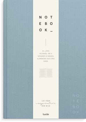 NOTEBOOK A4 TEXTILE LIGHT BLUE LINIERET