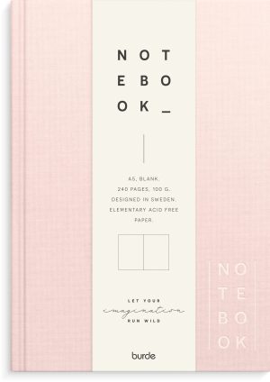 Notebook Textile pink unlined A5