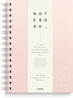 Notebook Textile pink lined A5