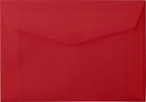 C6 Kuverter 5-pakke Rød