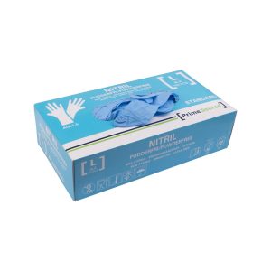 NITRILHANDSKER PRIME SOURCE L. STANDARD U/PUDDER BLÅ 100 STK