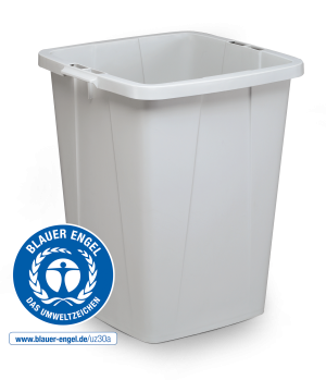 Affaldsspand durabin® eco 90Blue Angel certificeret populær og nyttig affaldsspand med bærehåndtag. Kan rumme 90 liter. Affaldsspand durabin® eco 90Blue Angel certificeret populær og nyttig affaldsspand med bærehåndtag. Kan rumme 90 liter.