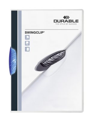 Klemmappe swingclip® 30 a4 transparentKlemmappe i transparent plast med farvet plastclip, for op til 30 A4 ark.
