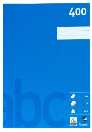 Bantex skolehæfte A4 400 ulinjeret