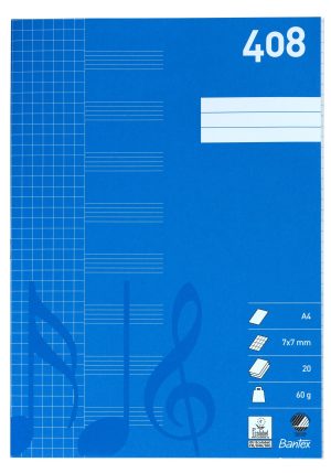 Bantex skolehæfte A4 408 til noder